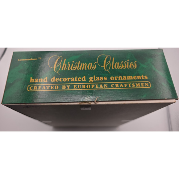 VTG Hand Decorated Commodore Teardrop Silver & Gold Glass Ornaments Romania - Picture 4 of 5